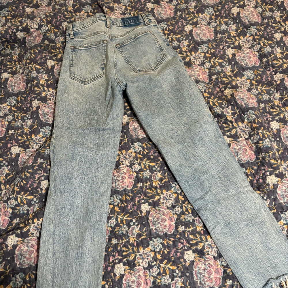Abercrombie & Fitch Light Blue Straight Leg Jeans - Picture 3 of 3